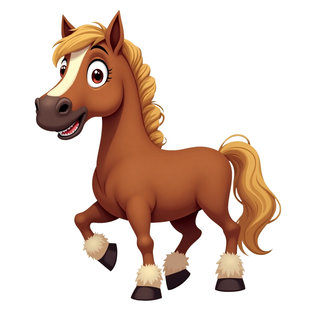 Joyful Cartoon Horse